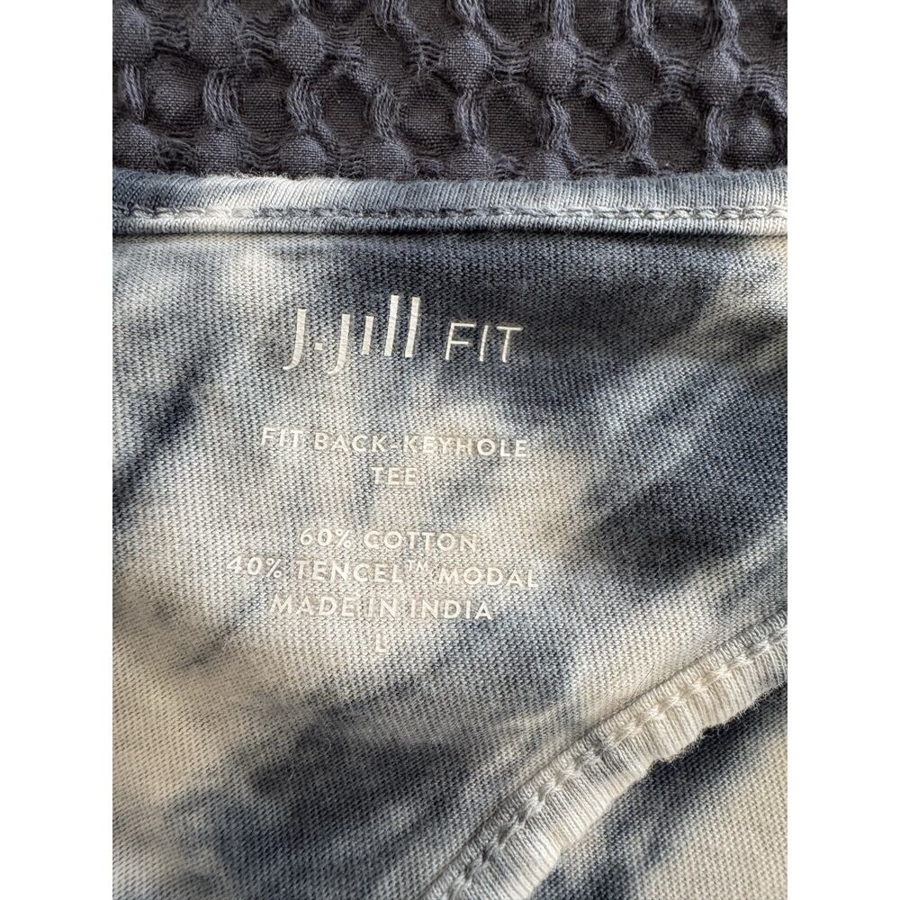 J Jill Fit Back Keyhole Tee Tie Dye L - Picture 4 of 8